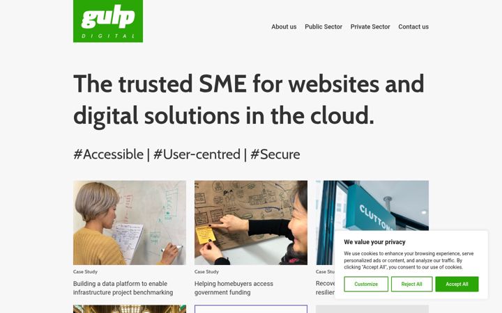 Screenshot of gulpdigital.com