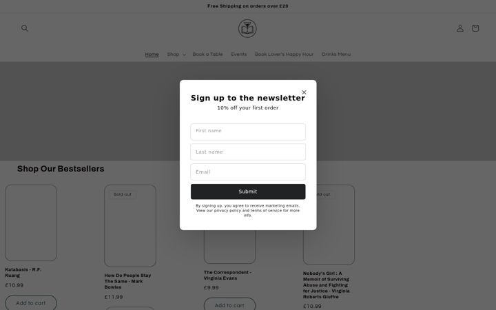 Screenshot of gulpfictionbooks.com