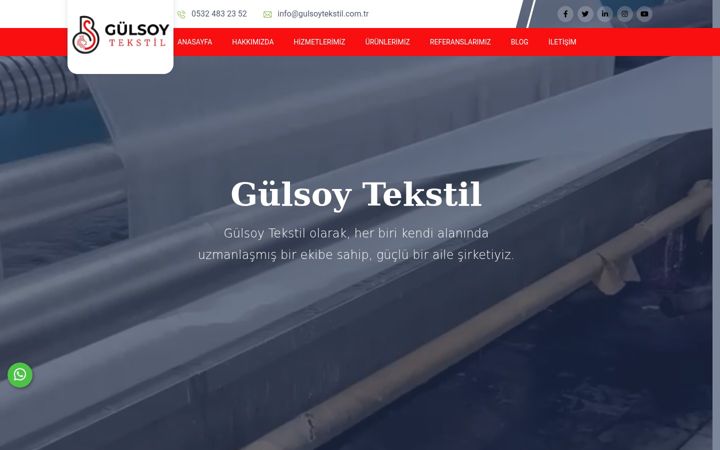 Screenshot of gulsoytekstil.com.tr