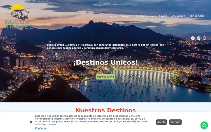 Screenshot of guluxtravel.es