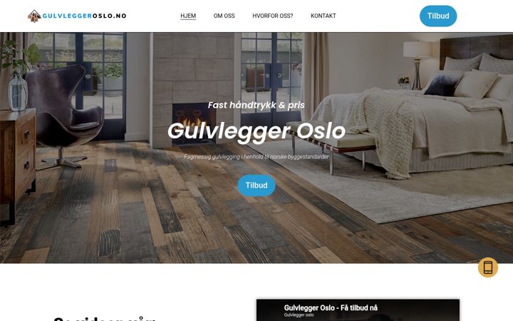 Screenshot of gulvleggeroslo.no
