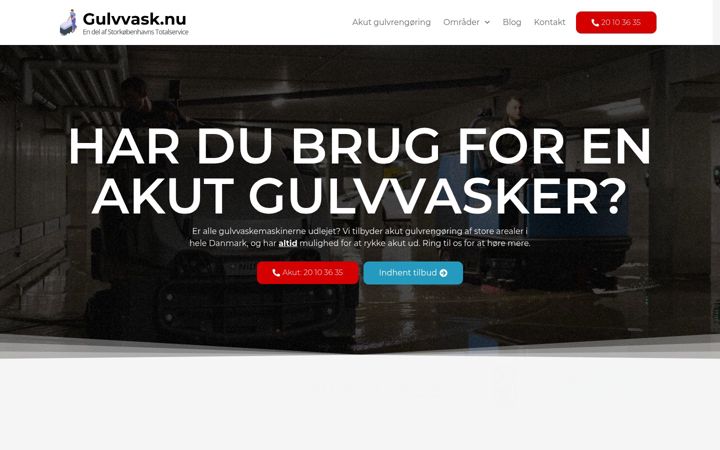 Screenshot of gulvvask.nu