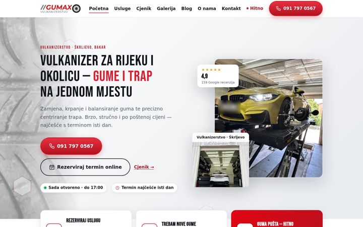Screenshot of gumaxvulkanizerstvo.com