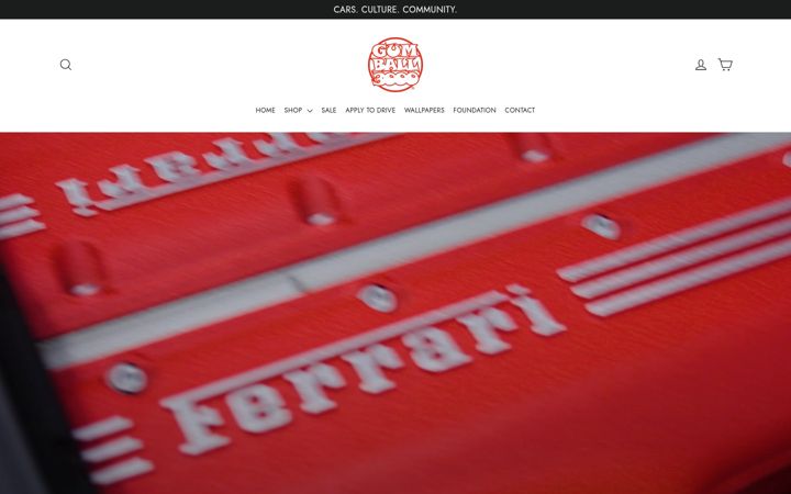Screenshot of gumball3000.com