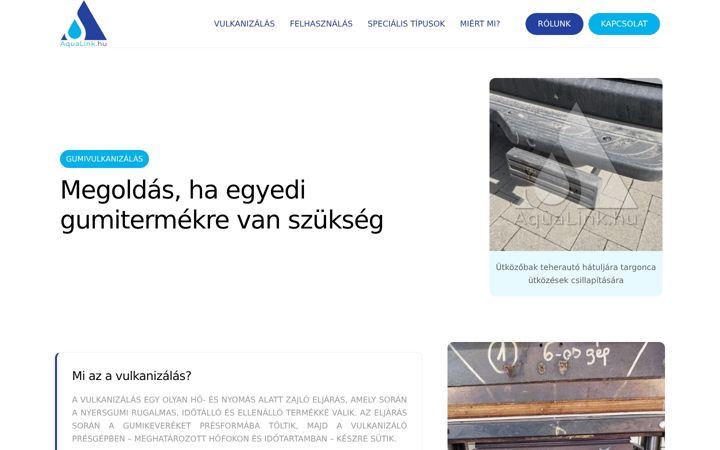 Screenshot of gumivulkanizalas.hu