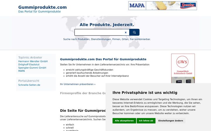 Screenshot of gummiprodukte.com