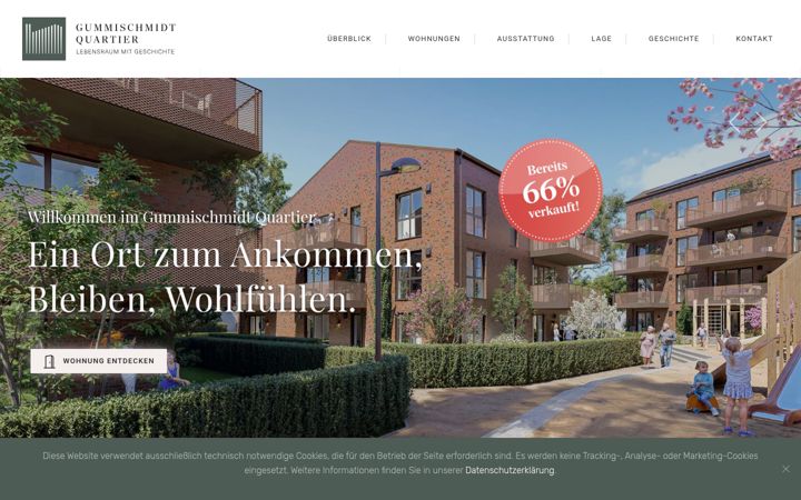 Screenshot of gummischmidt-quartier.de