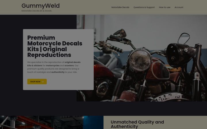 Screenshot of gummyweld.com