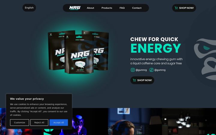Screenshot of gumnrg.com