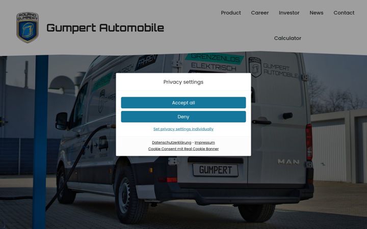 Screenshot of gumpert-automobile.com