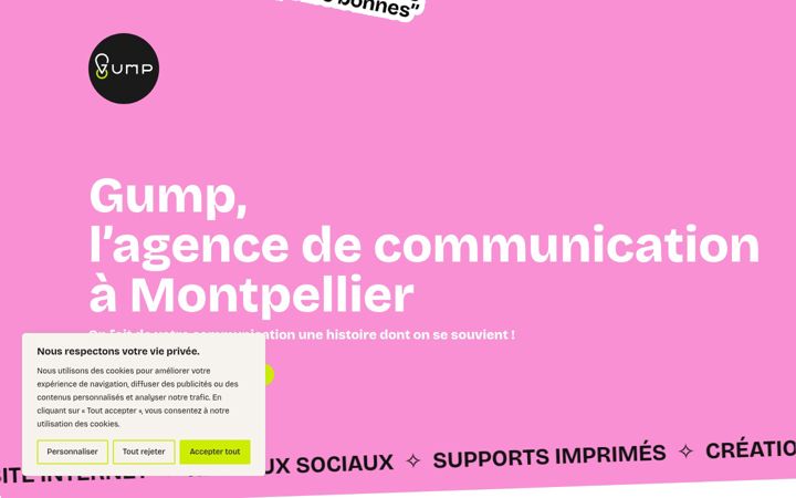 Screenshot of gumpfrance.fr