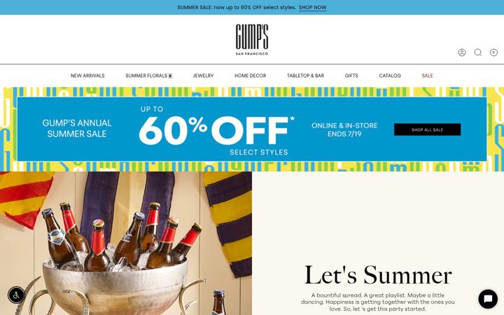 Screenshot ta' gumps.com