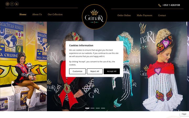 Screenshot of gunaridesigns.ie
