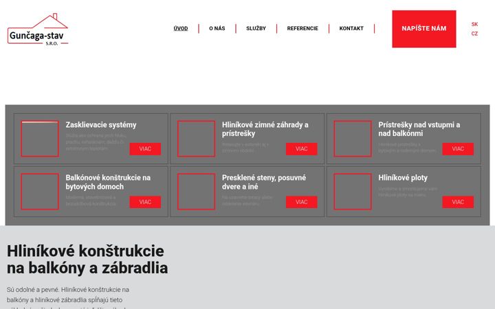 Screenshot of guncagastav.sk