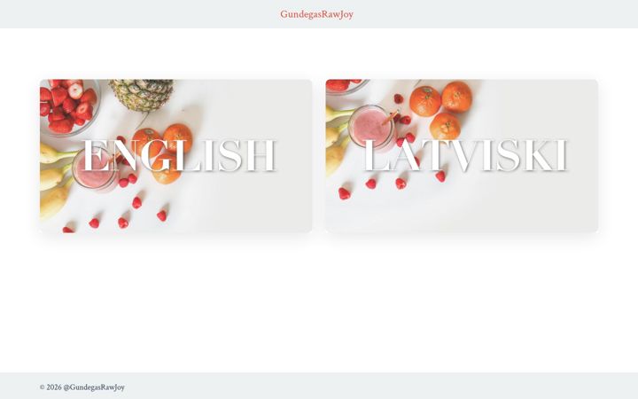 Screenshot of gundegasrawjoy.com