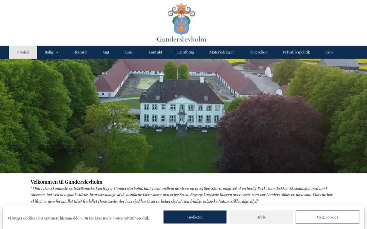 Screenshot of gunderslevholm.dk