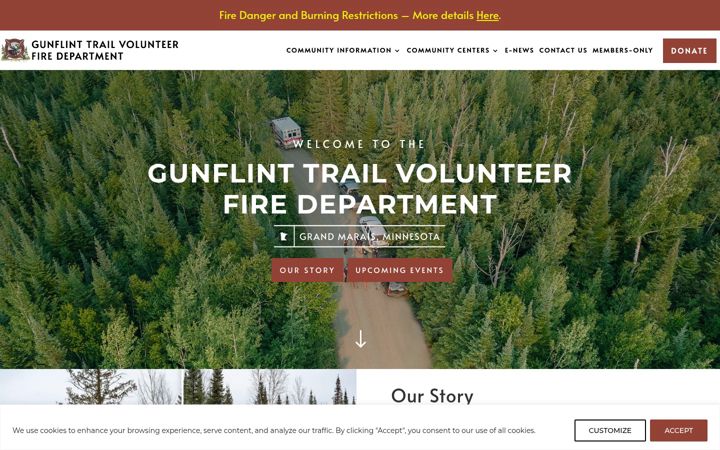 Screenshot of gunflint911.org