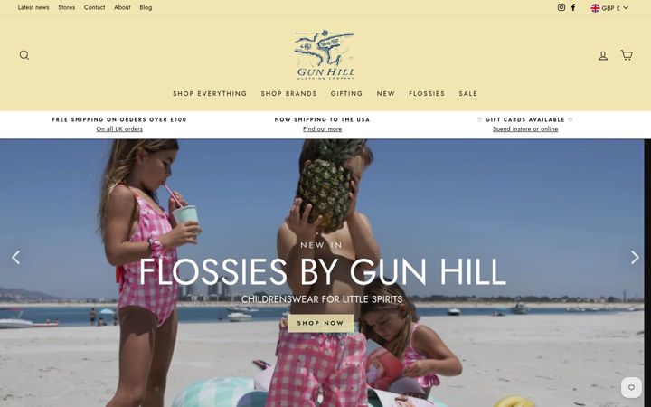 Screenshot of gunhill.co.uk