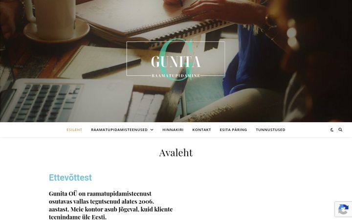 Screenshot of gunita.ee