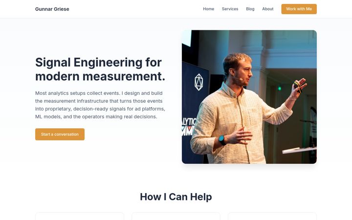 Screenshot of gunnargriese.com