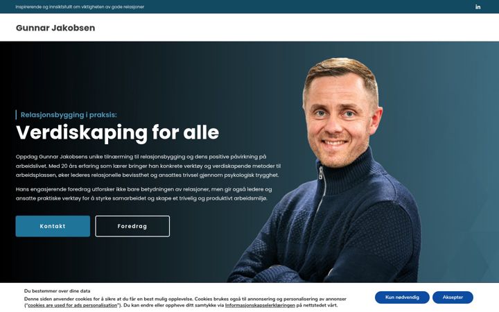Screenshot of gunnarjakobsen.no