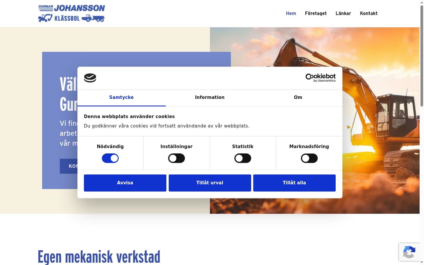 Kuvakaappaus suostumusbannerista, joka näytettiin ennen mitään vuorovaikutusta