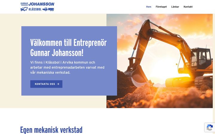 Screenshot of gunnarjohansson.se