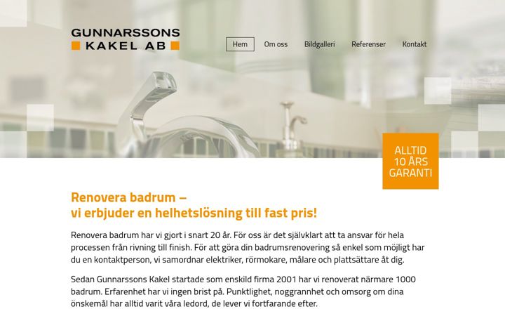 Screenshot of gunnarssonkakel.se