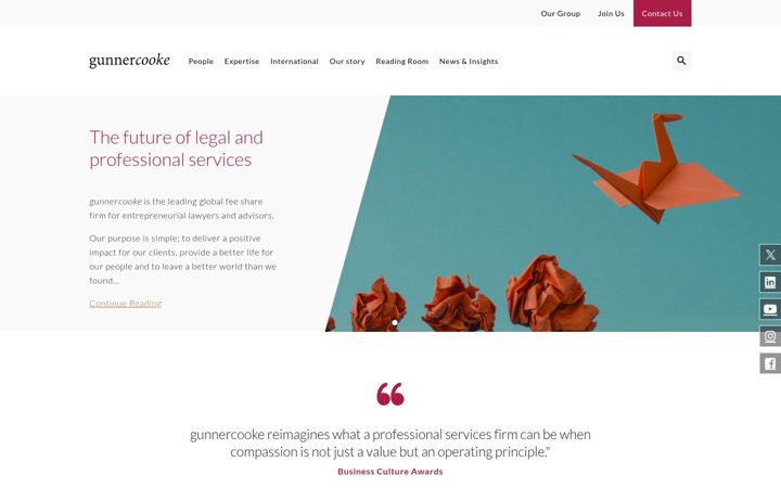 Screenshot of gunnercooke.com
