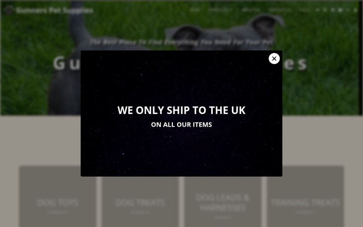 Screenshot of gunnerspetsupplies.com