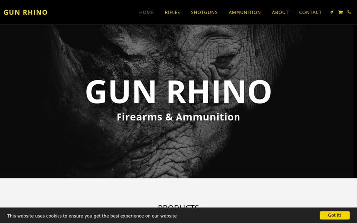 Screenshot of gunrhino.com