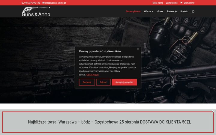 Screenshot of guns-ammo.pl