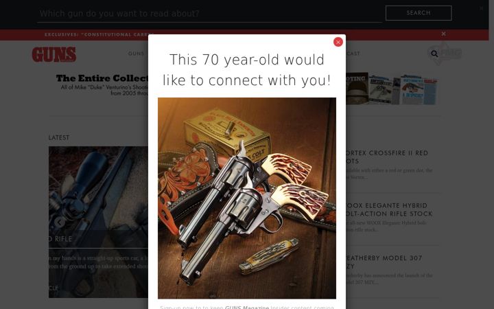 Screenshot of gunsmagazine.com