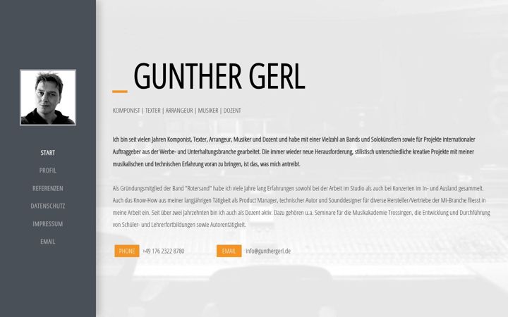 Screenshot of gunthergerl.de