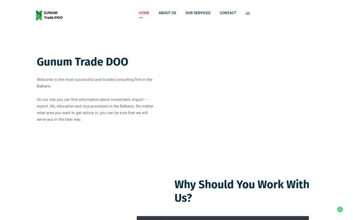 Screenshot of gunumtrade.rs