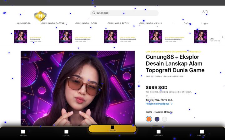 Screenshot of gunung88.pro