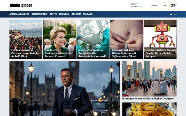 Screenshot of gununicinden.com