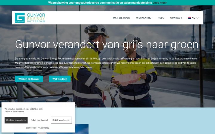 Screenshot of gunvorenergyrotterdam.nl