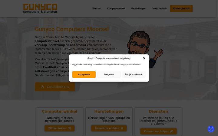 Screenshot of gunyco.be