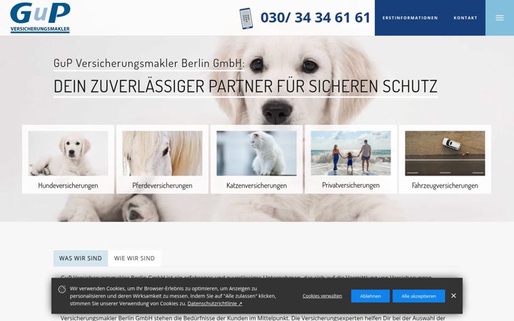 Screenshot of gup-makler.de