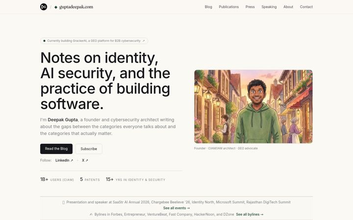 Screenshot of guptadeepak.com
