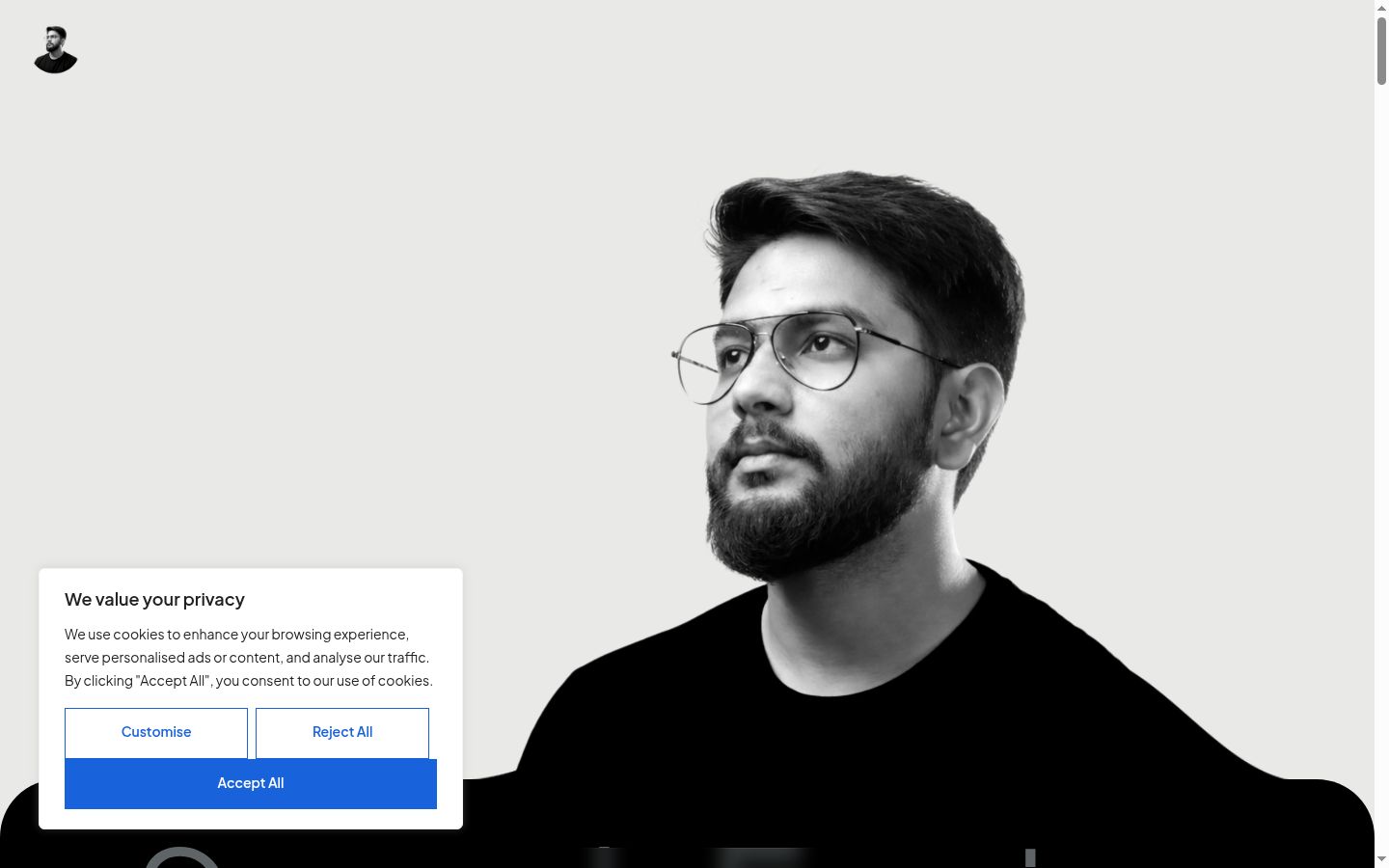 Screenshot del banner di consenso mostrato prima di qualsiasi interazione