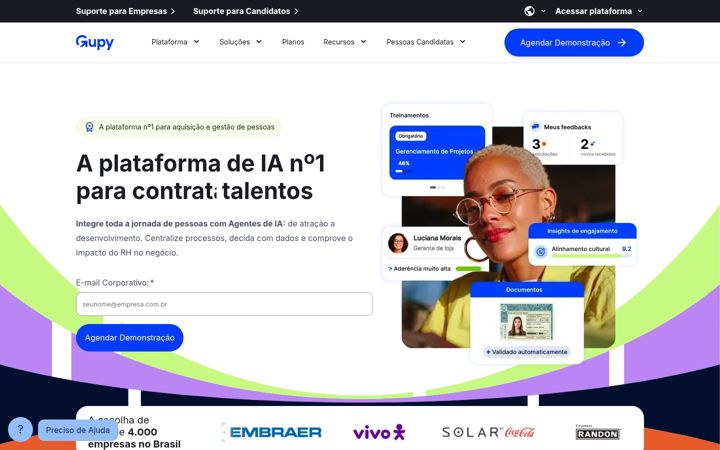 Screenshot di gupy.io