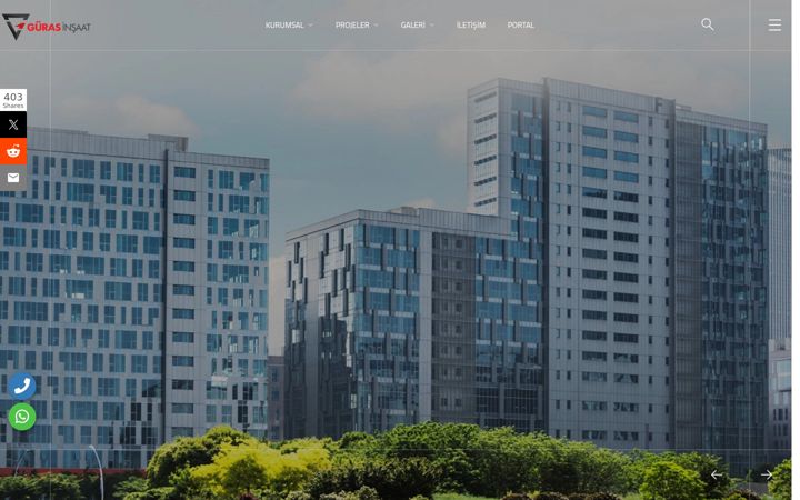 Screenshot of gurasinsaat.com.tr