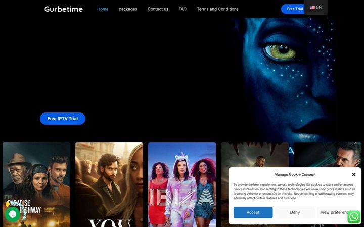 Screenshot of gurbetime.com