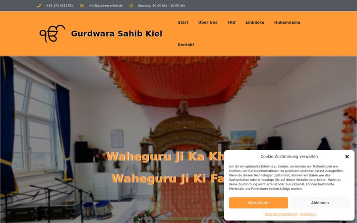 Screenshot of gurdwara-kiel.de