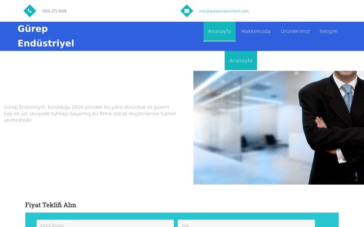 Screenshot of gurependustriyel.com