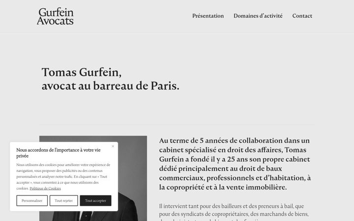 Screenshot of gurfein-avocats.fr