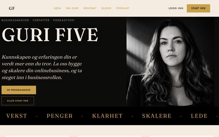 Screenshot of gurifive.no