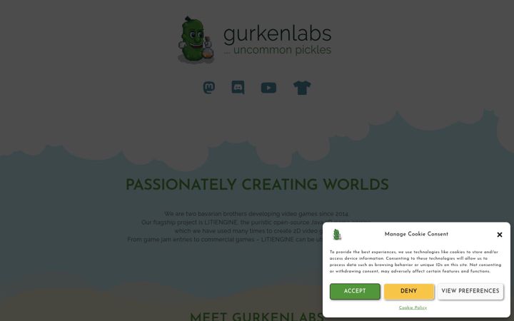 Screenshot of gurkenlabs.de